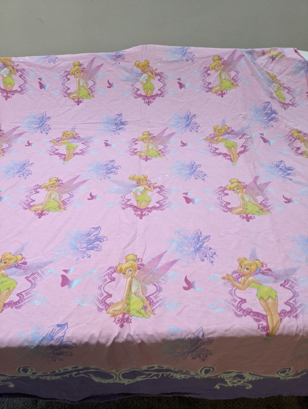 Disney Tinkerbell Vintage Twin Flat Sheet
